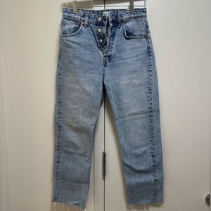 Zara Straight Leg Cropped Jean